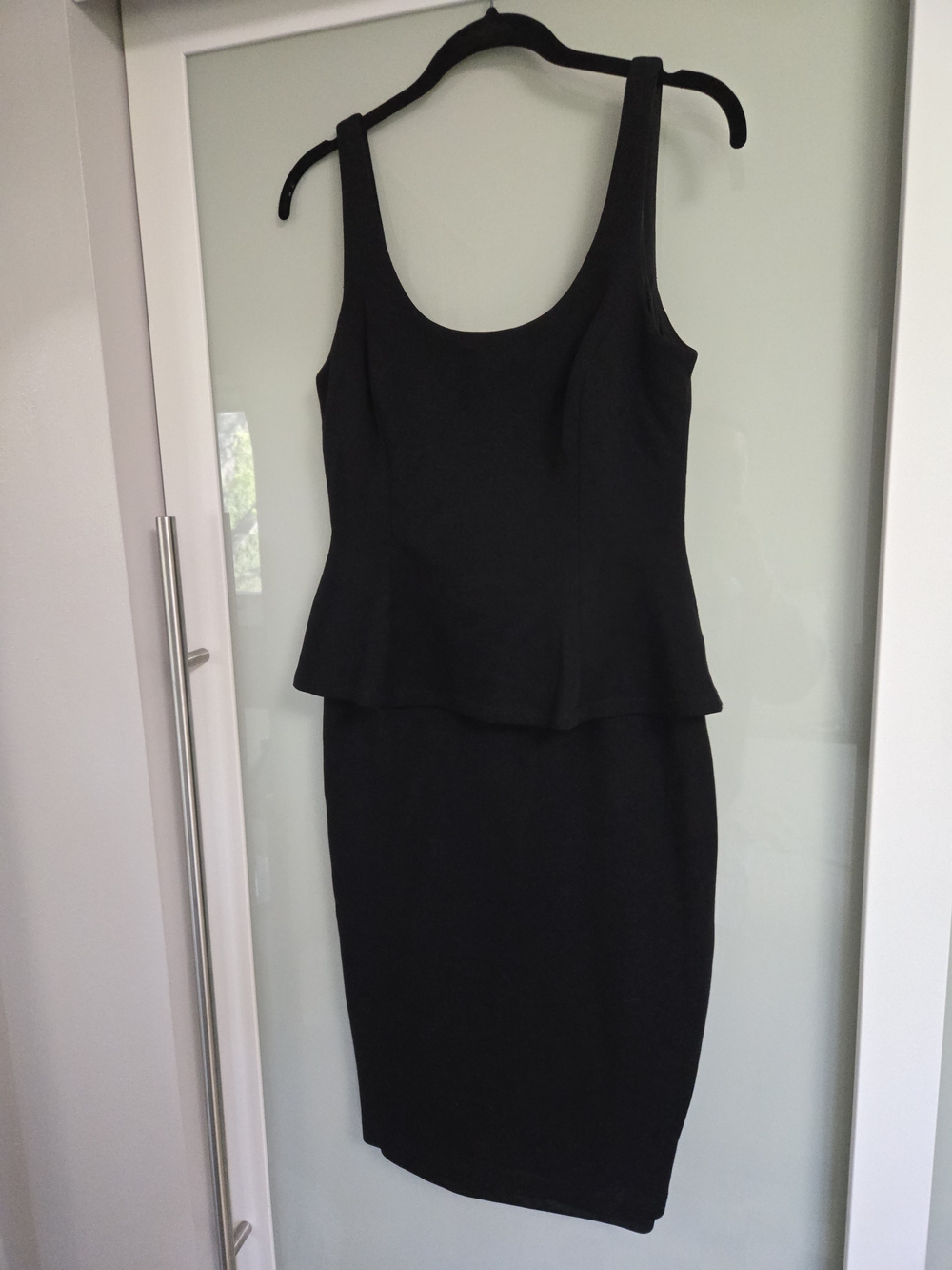 Bailey 44 Black Sleeveless Peplum Midi Dress